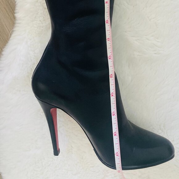 Christian Louboutin Kate Botta Boots – Black Calf Leather – Size 36 - Picture 10 of 16